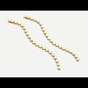 J.Crew Le Point Long Chain Dot Earrings Goldtone AQ968